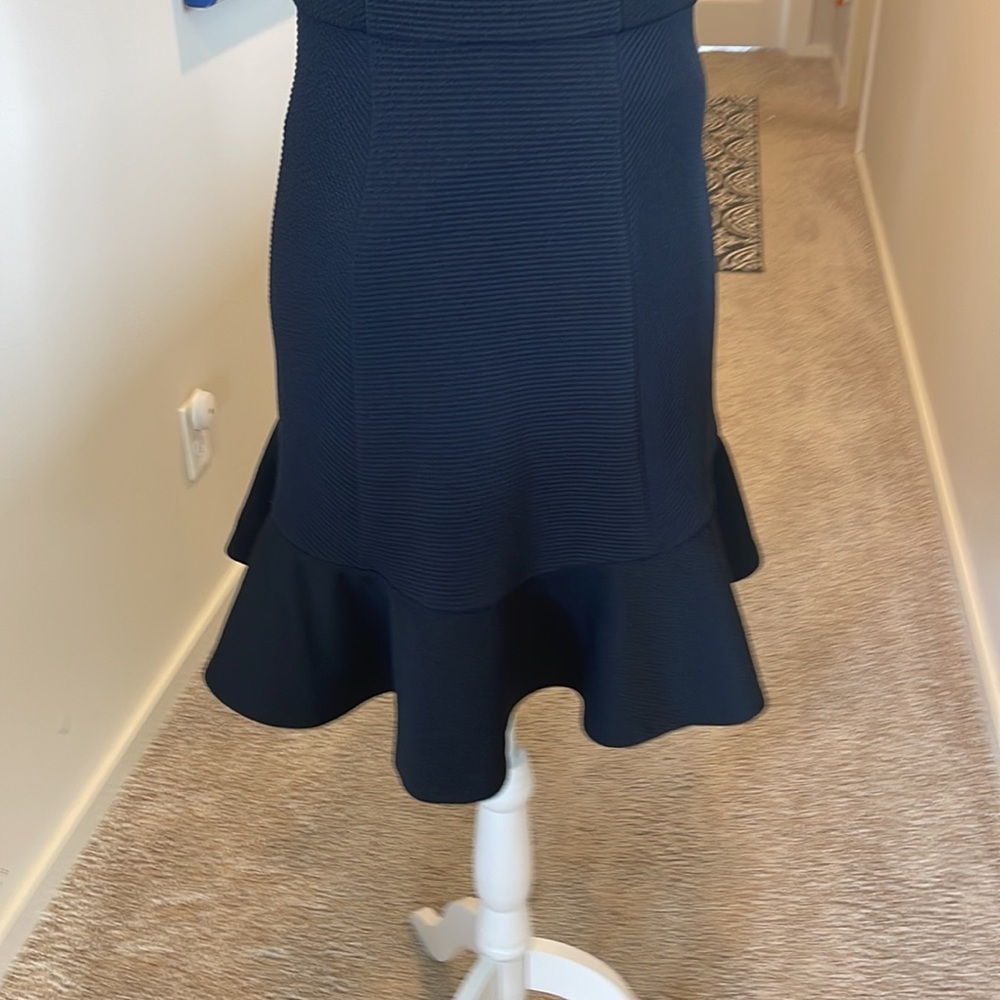 Anthropologie Marcelline Flounced Sheath Black Dress - Picture 7 of 13